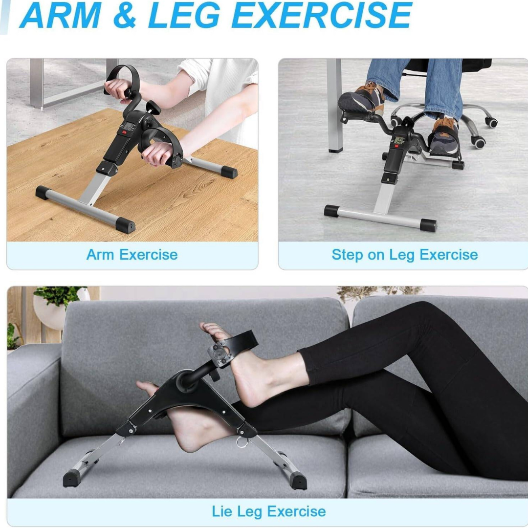 Compact Arm & Leg Pedal Exerciser – Home & Office Fitness /جهاز تمارين دواسات مدمج للذراعين والساقين – لياقة في المنزل والمكتب