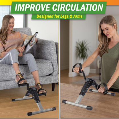 Compact Arm & Leg Pedal Exerciser – Home & Office Fitness /جهاز تمارين دواسات مدمج للذراعين والساقين – لياقة في المنزل والمكتب