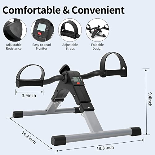 Compact Arm & Leg Pedal Exerciser – Home & Office Fitness /جهاز تمارين دواسات مدمج للذراعين والساقين – لياقة في المنزل والمكتب