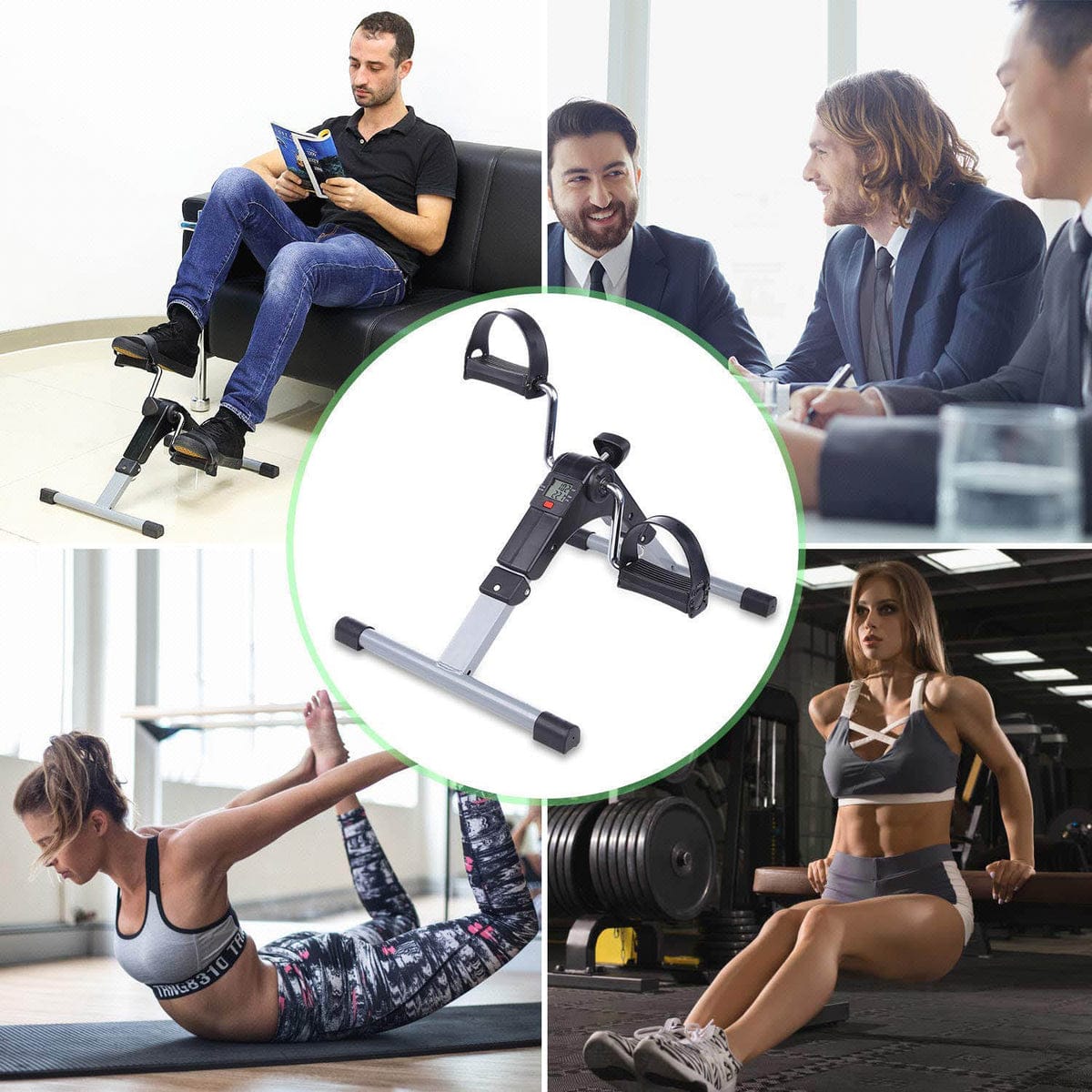 Compact Arm & Leg Pedal Exerciser – Home & Office Fitness /جهاز تمارين دواسات مدمج للذراعين والساقين – لياقة في المنزل والمكتب
