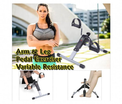 Compact Arm & Leg Pedal Exerciser – Home & Office Fitness /جهاز تمارين دواسات مدمج للذراعين والساقين – لياقة في المنزل والمكتب